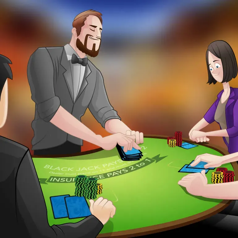 Un croupier di blackjack!