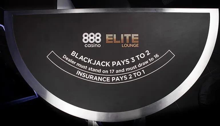 Tavolo di blackjack Elite Lounge al casinò dal vivo 888casino